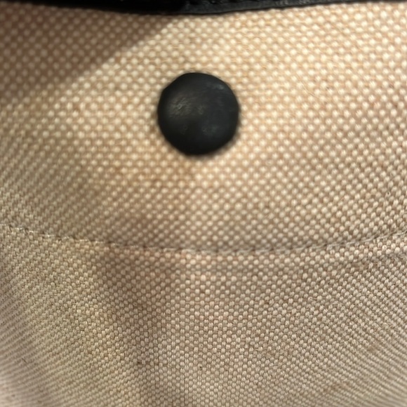 J. Crew Natural/Black Canvas Bucket Bag/NWT - Picture 6 of 11